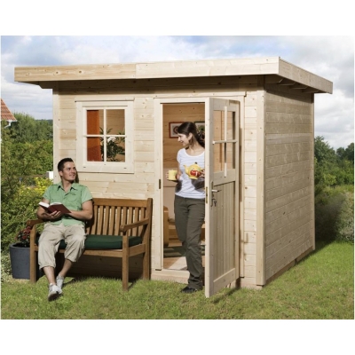 Weka 28 mm Gartenhaus 170 mit Vordach (50 cm) 3 Grössen