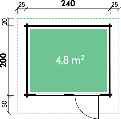 Wolff Finnhaus Gartenhaus Jonna 2420 in 28mm