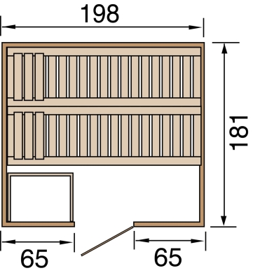 Weka Premium Massivholzsauna Bergen 1.8 - 45 mm