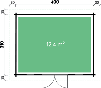 Wolff Finnhaus Stufendach Gartenhaus Lina 4031 ISO