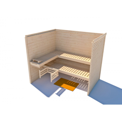 Weka Premium Massivholzsauna Cubilis 3 mit Glastür+Fenster inkl. Montageservice+Lieferung