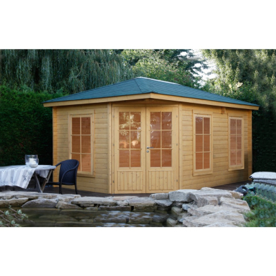 Wolff Finnhaus Gartenhaus Alba 40-A/1 u. 2-Raum Sparset inkl. Dachschindeln