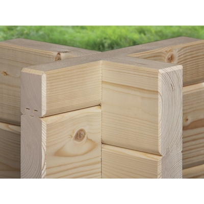 Weka Gartenhaus Typ 111 in 28 mm mit Vordach (60 cm)