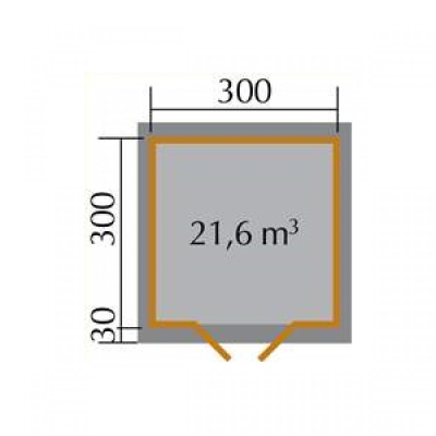 Weka Gartenhaus Typ 158 in 28 mm, 2 Grössen