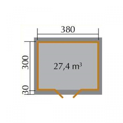 Weka Gartenhaus Typ 158 in 28 mm, 2 Grössen