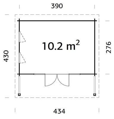 Palmako Gartenhaus Modell Caroline 10,2 m²