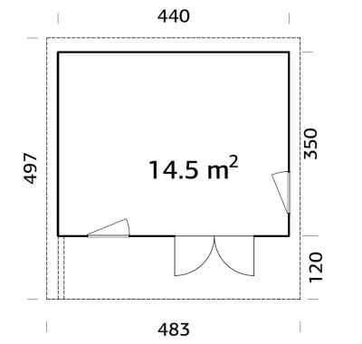 Palmako Premium Gartenhaus Modell Grace 14,5 m²
