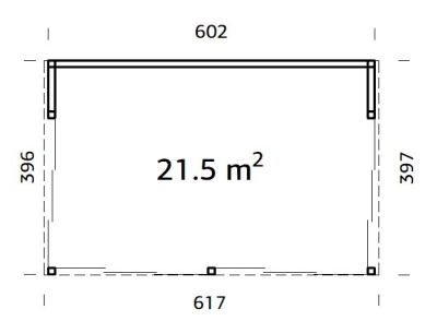 Palmako Pavillon Modell Nova 21,5 m²