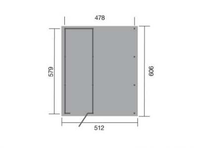 Weka EinzelCarport 607 Gr. 3 inkl. XXL-Geräteraum