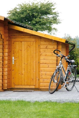 Wolff Finnhaus Anbauschuppen 1530 Satteldach in 40mm