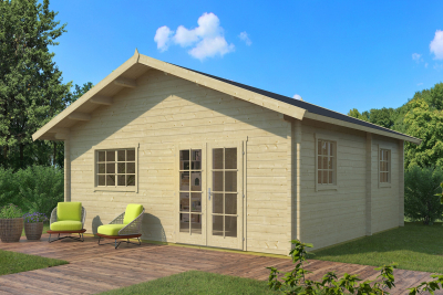 Weka Weekendhaus 703 mit Schlafboden - 70 mm in drei Grössen