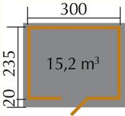 Weka 28 mm Gartenhaus 260  als Anbauhaus in 2 Grössen