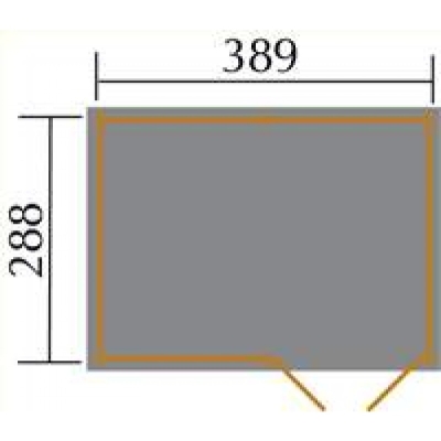 Weka 20 mm Flachdachschuppen 607 Lagerhaus 4