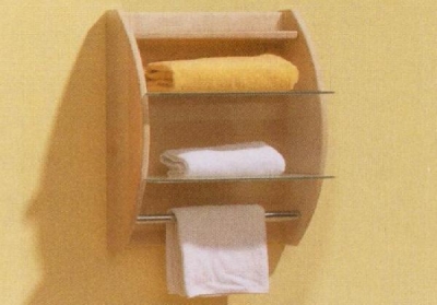 Regal mit Glaseinlage Fichte