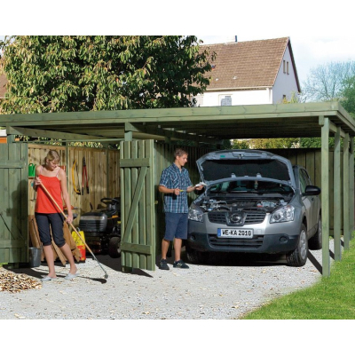 Weka EinzelCarport 607 Gr. 3 inkl. XXL-Geräteraum