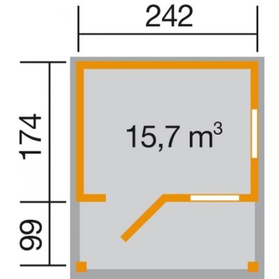Weka Gartenhaus Satteldachhaus 820 Grösse 1 und 2  - 20 mm