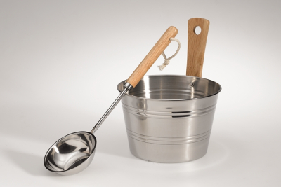 Saunaset Edelstahl 2-teilig