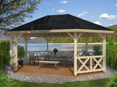 Palmako Pavillon Betty 25,0 m² naturbelassen