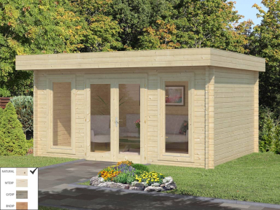 Palmako Blockbohlenhaus Bret 14,8 m² 44 mm naturbelassen