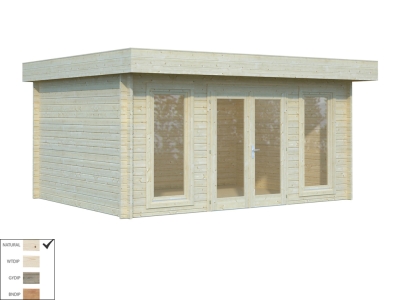 Palmako Blockbohlenhaus Bret 14,8 m² 44 mm naturbelassen