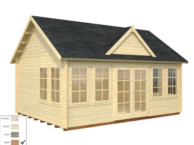 Palmako Blockbohlenhaus Claudia 19,4 m² 44 mm naturbelassen