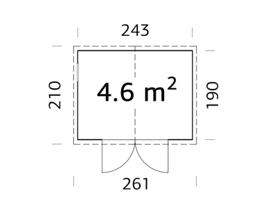 Palmako Gerätehaus Dan 4,5 m² 16 mm naturbelassen