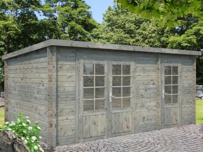 Palmako Blockbohlenhaus Ella 13,1 m² 28 mm naturbelassen