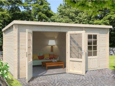 Palmako Blockbohlenhaus Ella 13,1 m² 28 mm naturbelassen