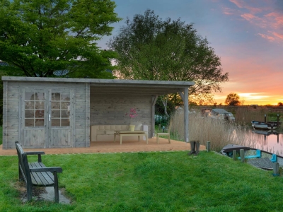 Palmako Blockbohlenhaus Ella 6,9+10,0 m² 28 mm naturbelassen