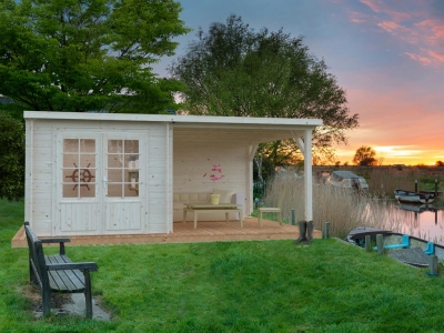 Palmako Blockbohlenhaus Ella 6,9+8,2 m² 28 mm naturbelassen