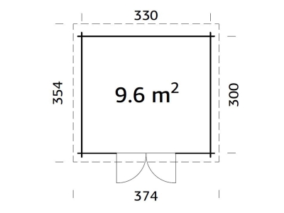 Palmako Blockbohlenhaus Elsa 9,6 m² 28 mm naturbelassen
