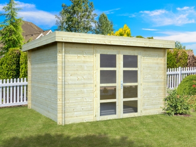 Palmako Blockbohlenhaus Elsa 9,6 m² 28 mm naturbelassen