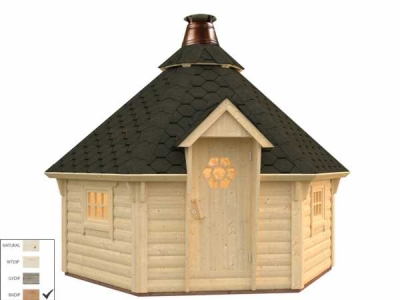 Palmako Grillkota Eva 8,7 m² 44 mm naturbelassen