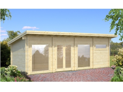 Palmako Blockbohlenhaus Heidi 22,8 m² 70 mm naturbelassen