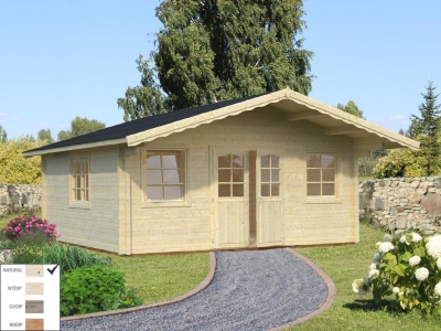 Palmako Blockbohlenhaus Helena 24,6 m² 70 mm naturbelassen