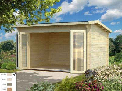 Palmako Blockbohlenhaus Ines 11,1 m² 44 mm naturbelassen