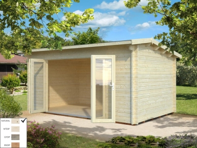 Palmako Blockbohlenhaus Ines 13,7 m² 44 mm naturbelassen