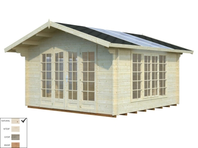 Palmako Blockbohlenhaus Irene 13,9 m² 34 mm naturbelassen