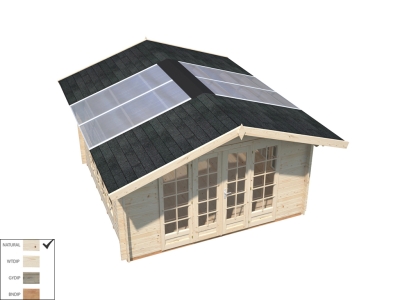 Palmako Blockbohlenhaus Irene 13,9 m² 34 mm naturbelassen