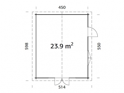 Palmako Blockbohlenhaus Irene 23,9 m² 44 mm naturbelassen