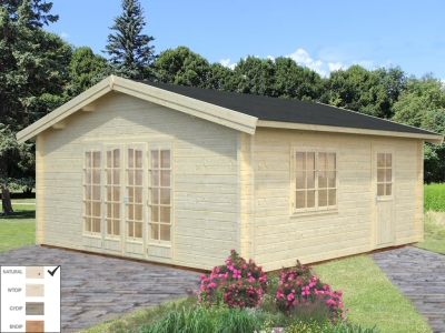 Palmako Blockbohlenhaus Irene 27,7 m² 70 mm naturbelassen