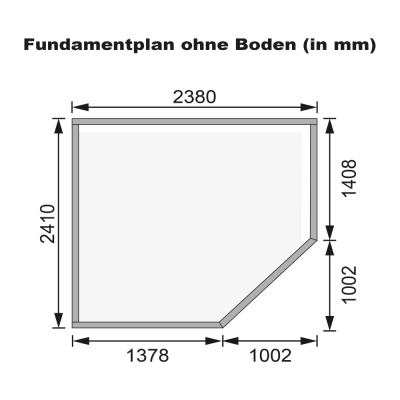 Karibu Gartenhaus Goldendorf 5 - 19 mm  in Terragrau
