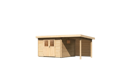 Gartenhaus Torgau 3 mit Anbaudach 230cm+Rückwand in 40mm