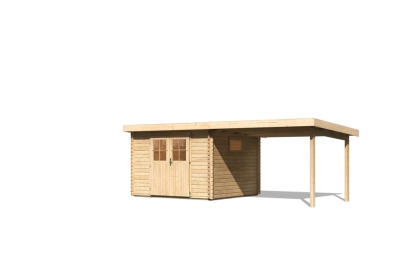 Gartenhaus Torgau 3 mit Anbaudach 330 cm in 40mm