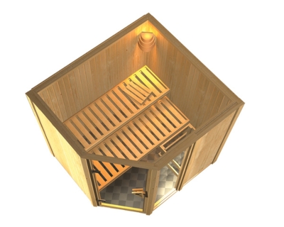 Karibu Sauna Fiona 1 (Eckeinstieg) NEU
