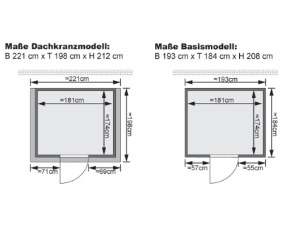 KARIBU MOJAVE Massivholzsauna 40mm