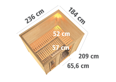 KARIBU SONARA Massivholzsauna
