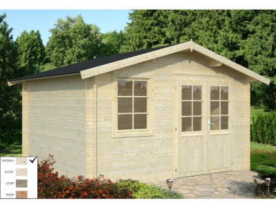 Palmako Blockbohlenhaus Klara 10,4 m² 28 mm naturbelassen