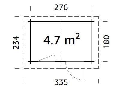 Palmako Blockbohlenhaus Klara 4,7 m² 28 mm naturbelassen