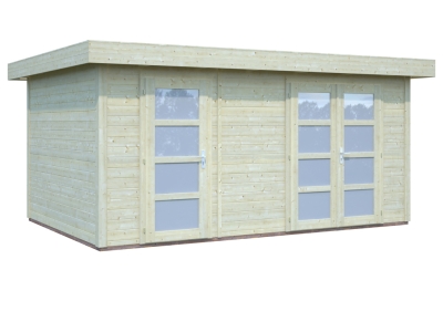 Palmako Zweiraumhaus Blockbohlenhaus Lara 12,7 m² 28 mm naturbelassen